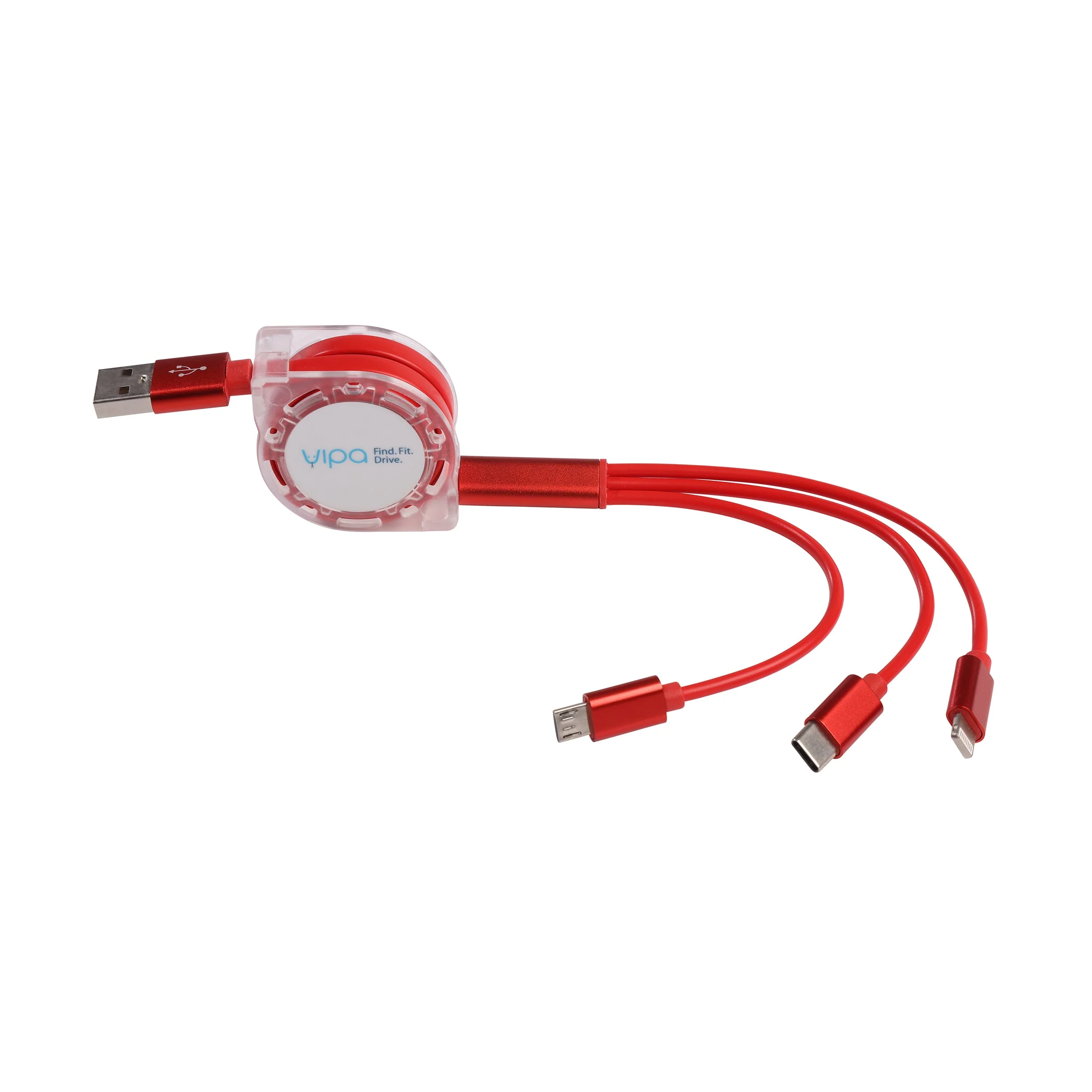 1M RETRACTABLE CHARGING CABLE - 3 IN 1 - Image 4