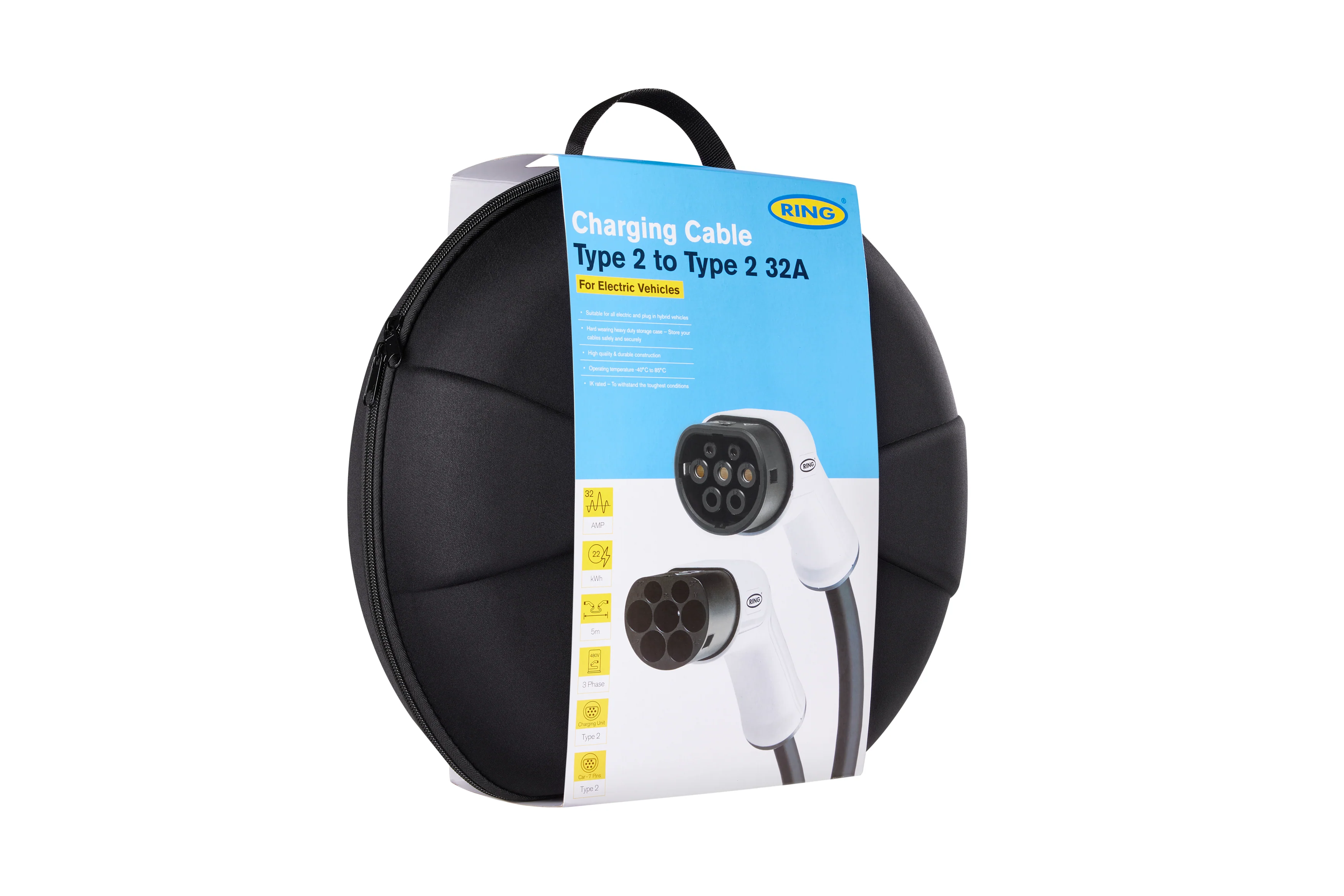 5 Metre 32A Type 2 to 3 Phase EV Charging Cable - Image 3