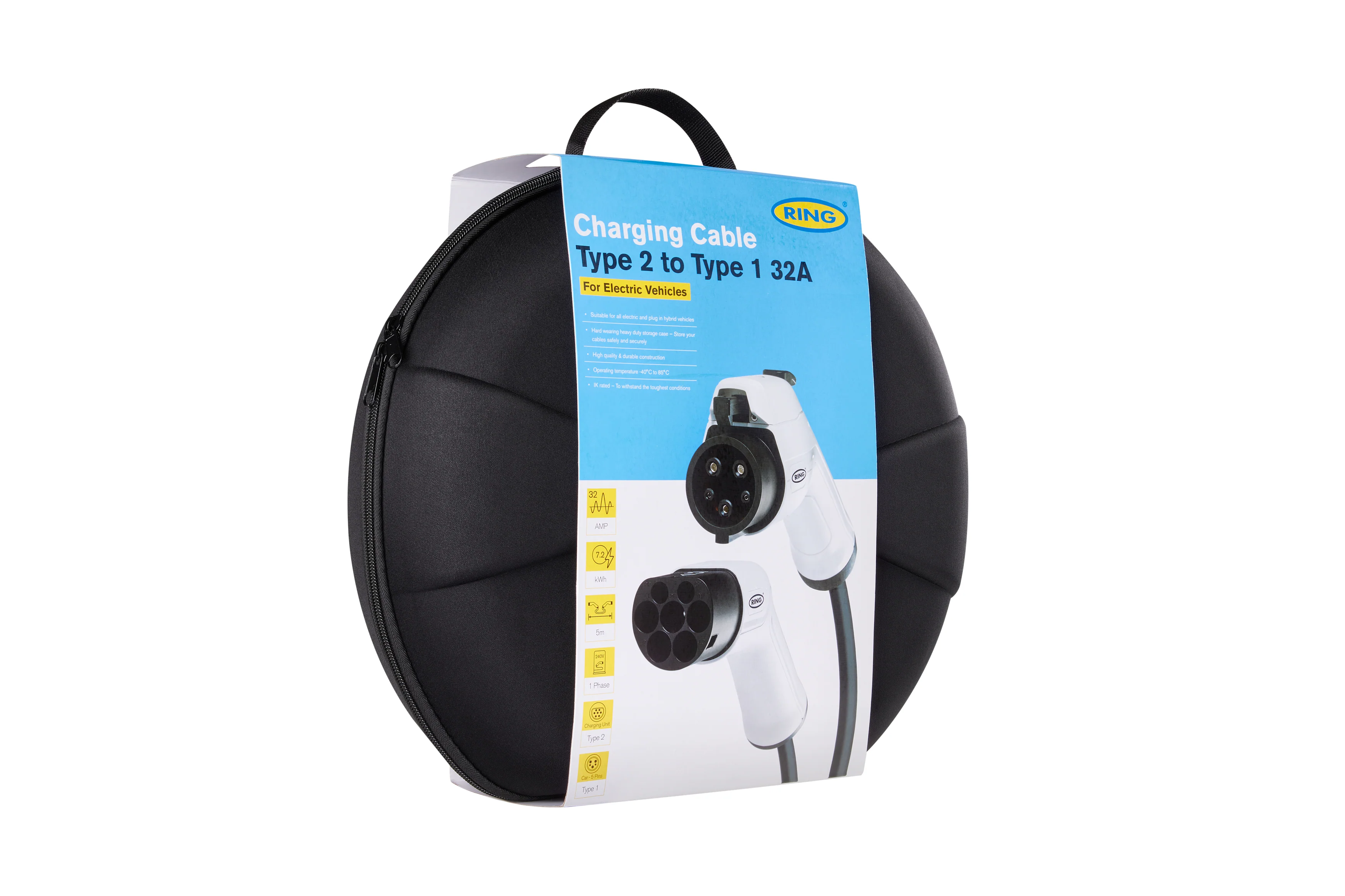 5 Metre 32A Type 2 to Type 1 EV Charging Cable - Image 3