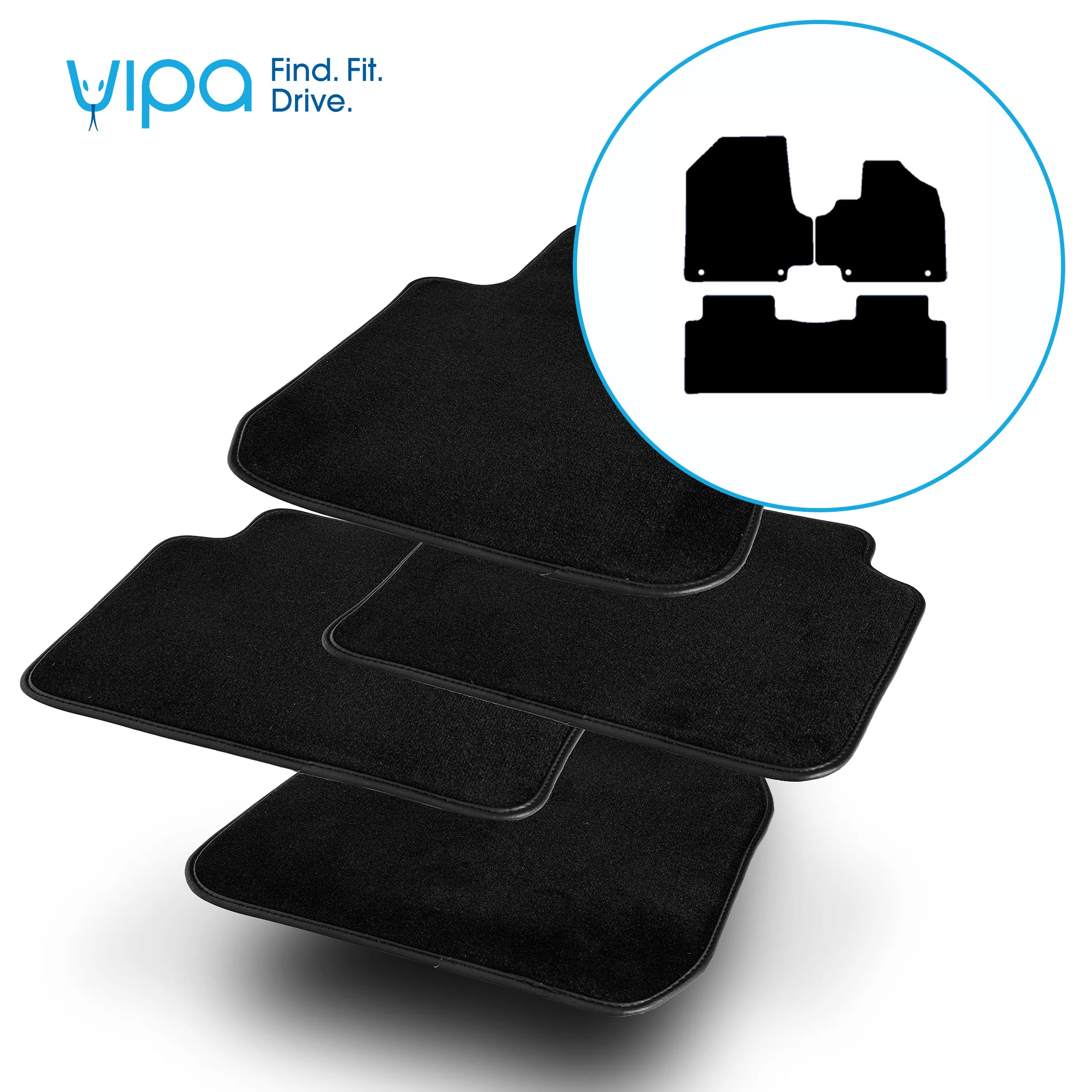 HYUNDAI IONIQ 5 FIXED CONSOLE HATCHBACK 2021 ONWARDS - CAR MAT SET
