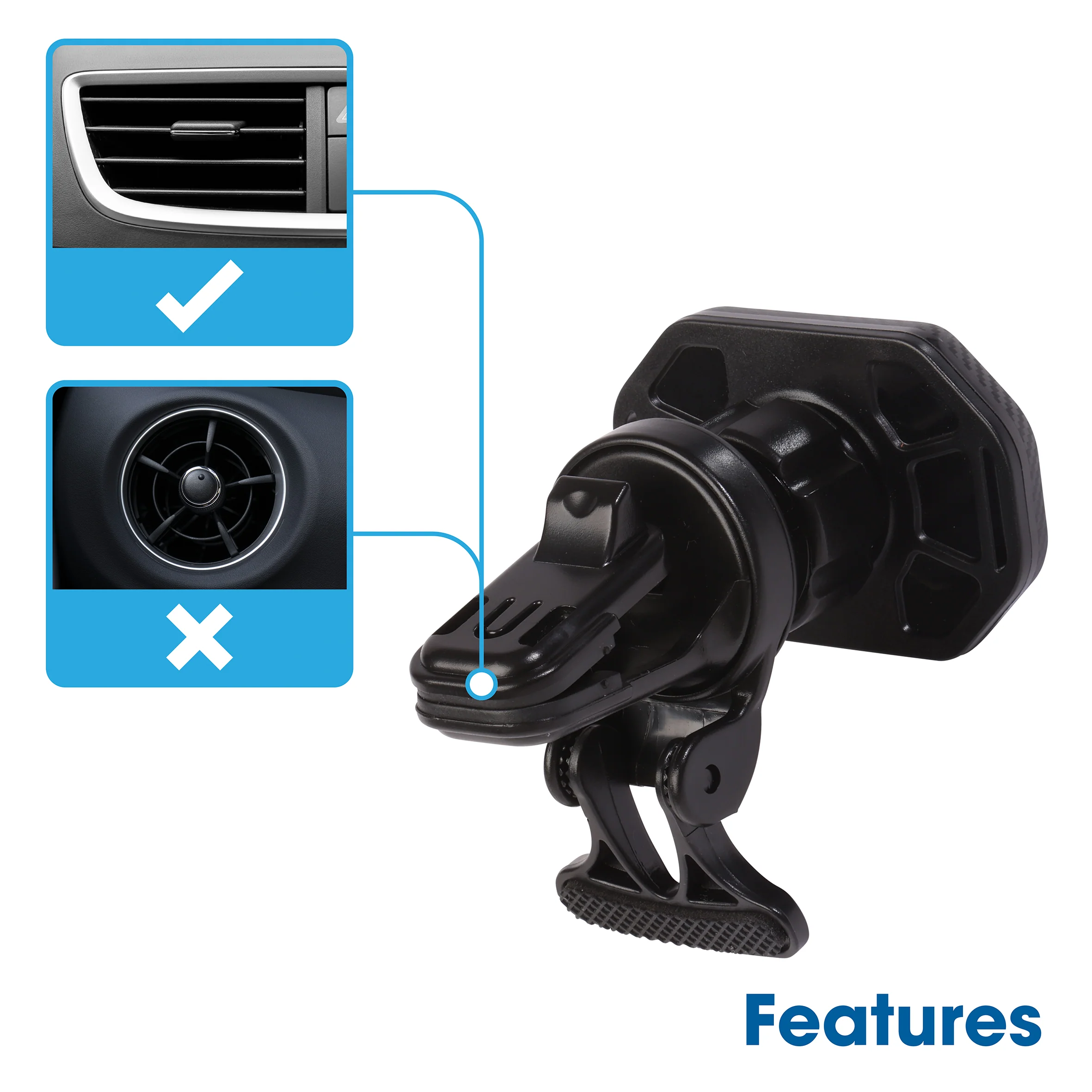 Universal Magnetic Phone Holder - Vent Mounted - Image 5