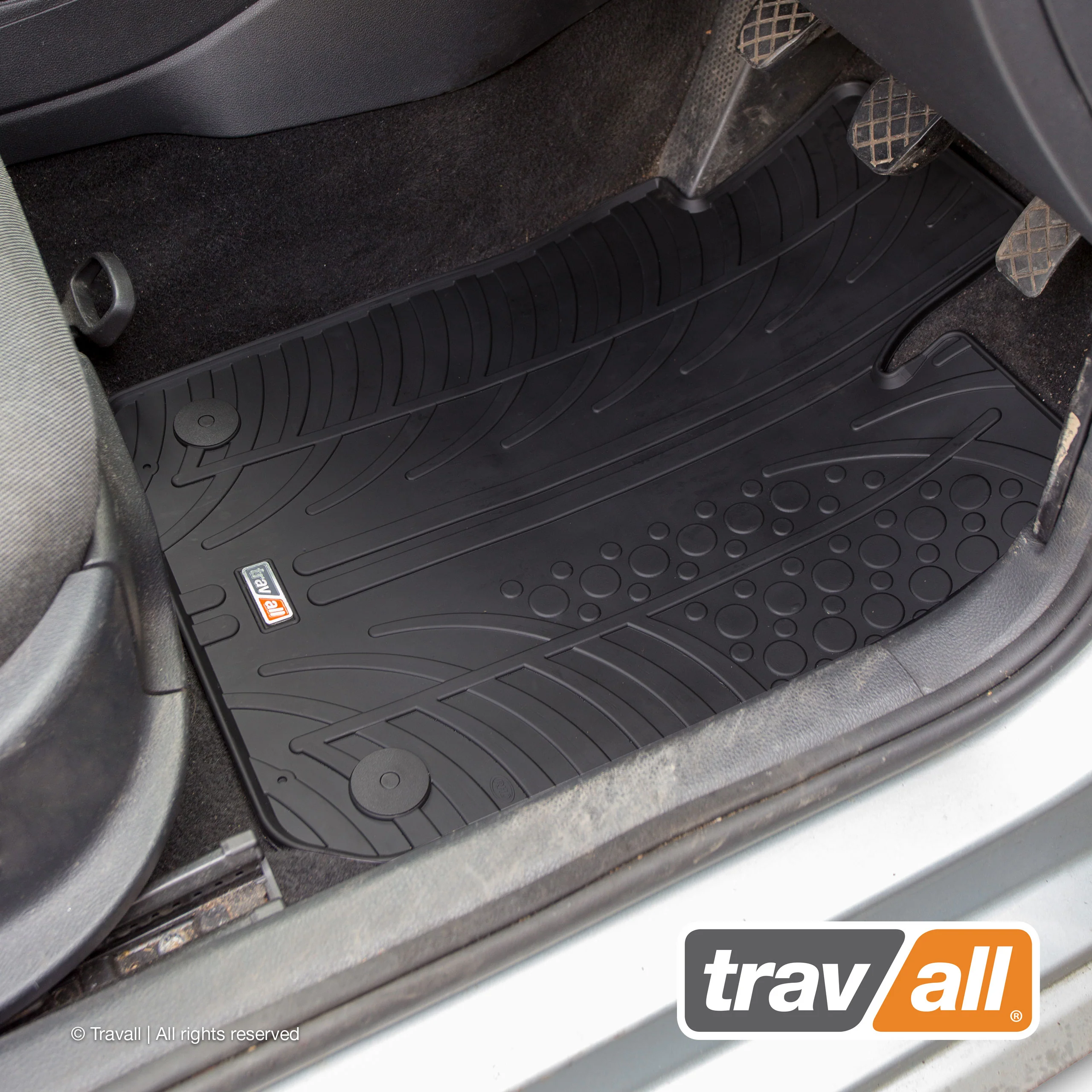 VOLKSWAGEN POLO HATCHBACK 2009-2017 and SKODA Fabia HATCHBACK 2014-2021 Rubber Car Mats Set (4 Mats) - Image 3